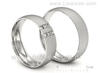 Obrączki ślubne obrączki z białego złota z diamentami złote - S54150T49bms- 3