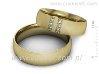 Obrączki ślubne obrączki z diamentami z żółtego złota 585 - S54150T49zms- 2