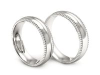 Obrączki ślubne białe złoto obrączki klasyczne 585 - S5514525bb- 3