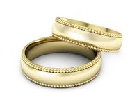 Obrączki ślubne żółte złoto obrączki klasyczne próba 585 - S5514525zmp- 2