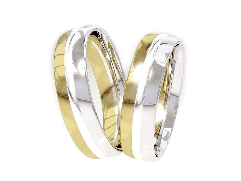 Obrączki biało żółte złoto obrączki złote - S55155367z — zdjęcie 3