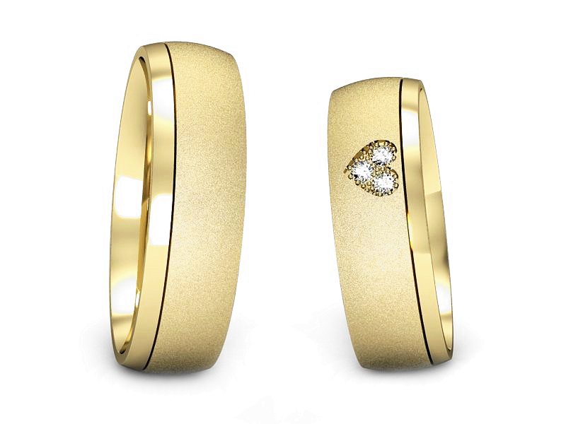 Obrączki z diamentami nowoczesne obrączki - S55155T34zms — zdjęcie 3