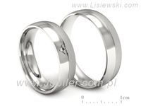 Obrączki ślubne z brylantem złote białe złoto obrączki 585 - S55160T22bms- 3