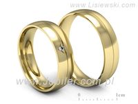Obrączki ślubne z brylantem złote obrączki złoto 14k - S55160T22z- 3