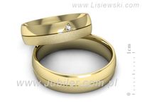 Obrączki ślubne z brylantem złote obrączki złoto 14k - S55160T22zms- 2