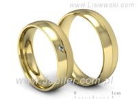 Obrączki ślubne z brylantem złote obrączki złoto 14k - S55160T22zms- 3
