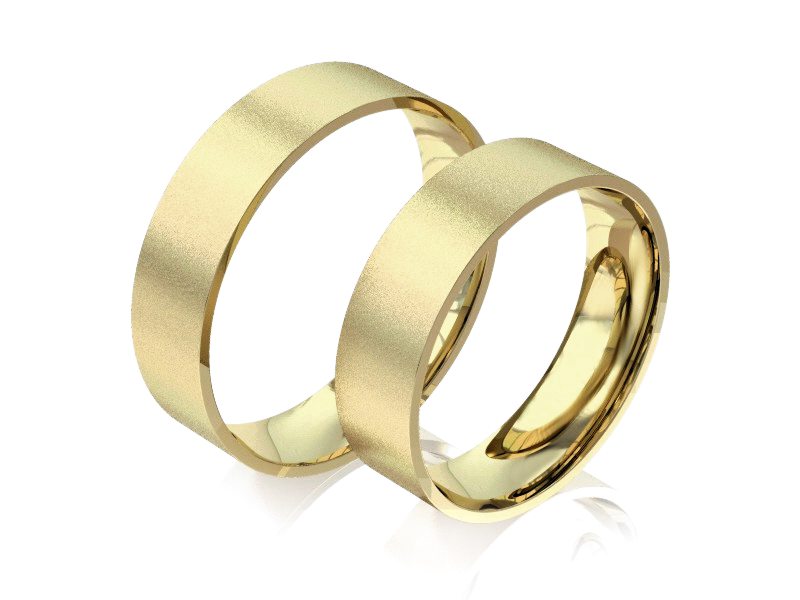 Złote Obrączki żółte złoto obrączki klasyczne 585 - s5z — zdjęcie 3
