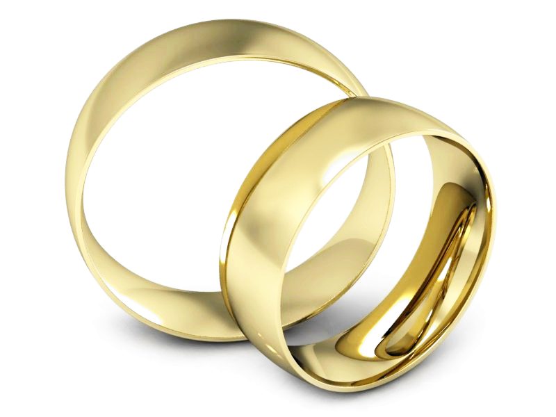 Obrączki żółte złoto obrączki klasyczne 585 - S60110T122z — zdjęcie 3