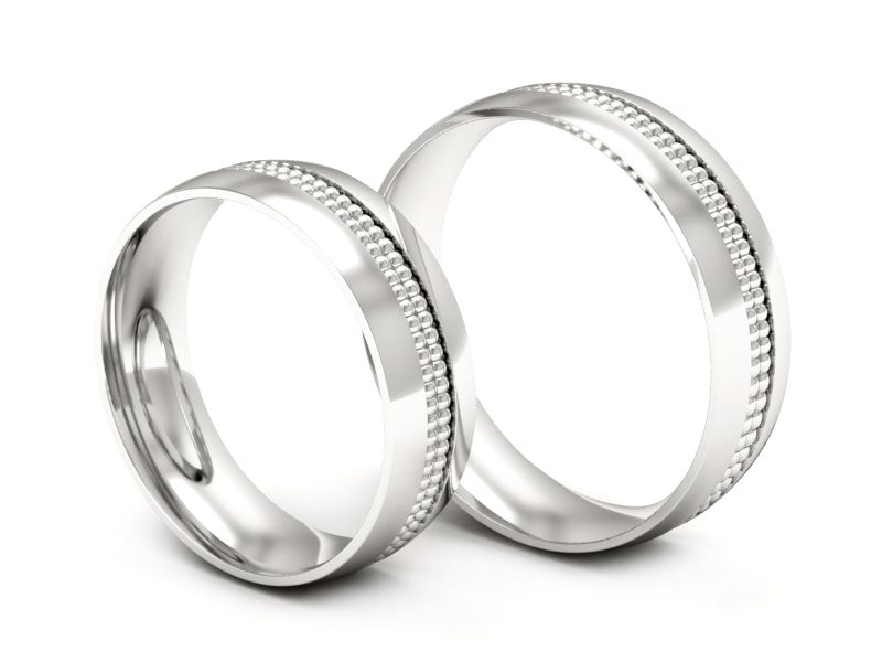 Obrączki białe złoto obrączki klasyczne 585 - S60160384b — zdjęcie 3