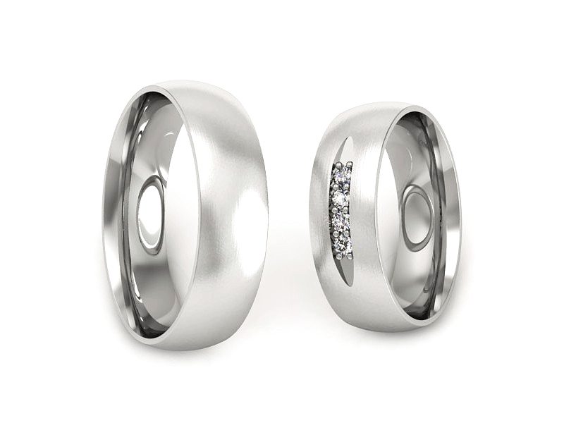 Obrączki zlote z diamentami nowoczesne - S60160T47bmp — zdjęcie 3