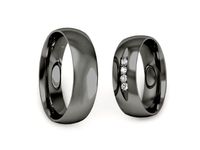 Obrączki ślubne obrączki z diamentami czarne złoto 585 - S60160T47cz- 2