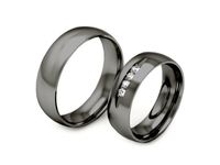 Obrączki ślubne obrączki z diamentami czarne złoto 585 - S60160T47cz- 3