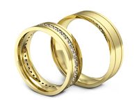 Obrączki ślubne obraczki z diamentami soczewka żółte 585 - S60170T217z- 3