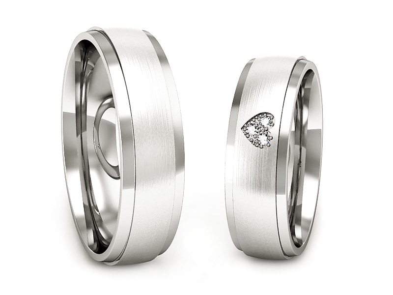 Obrączki z brylantami złote białe złoto 585 - S60175T41bmp — zdjęcie 3