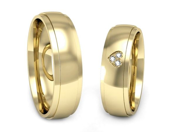 Złote Obrączki z diamentami złoto 585 - S60175T41z