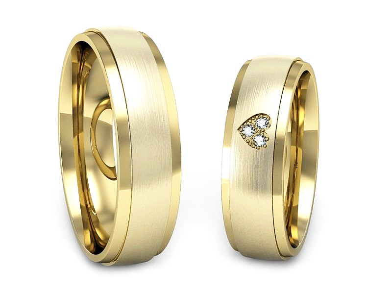 Obrączki z brylantami złote żółte złoto 14k - S60175T41zmp — zdjęcie 3