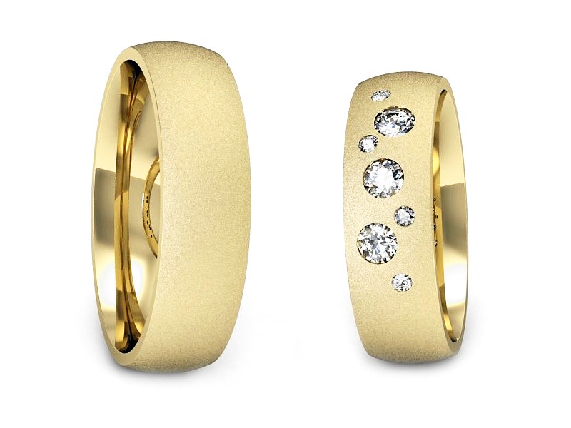 Obrączki z diamentami nowoczesne obrączki - S60180T7zms — zdjęcie 3