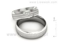 Obrączki ślubne obraczki z bialego złota z brylantami złote - s60220T27bms- 2