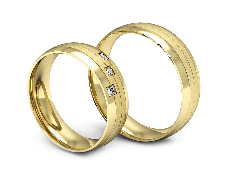 Obrączki z brylantem obrączki żółte złoto 585 - s60220T27zms — zdjęcie 3