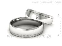 Obrączki ślubne obraczki z diamentem złote białe złoto 585 - S62150357b- 2