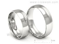 Obrączki ślubne obraczki z diamentem złote białe złoto 585 - S62150357b- 3