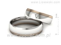 Obrączki ślubne obrączki brylant złote białe i różowe Au 14k - S62150357bc- 2