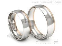 Obrączki ślubne obrączki brylant złote białe i różowe Au 14k - S62150357bc- 3