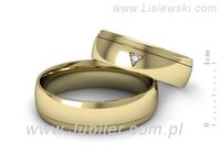 Obrączki ślubne z brylantem złote obrączki złoto 14k - S62150357z- 2