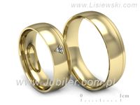 Obrączki ślubne z brylantem złote obrączki złoto 14k - S62150357z- 3