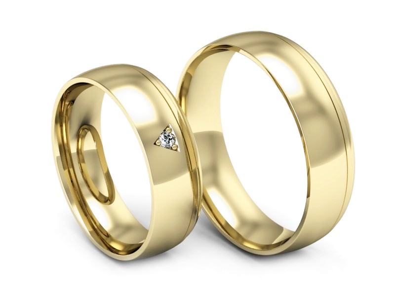 Obrączki z brylantem złote obrączki złoto 14k - S62150357z — zdjęcie 3