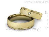 Obrączki ślubne z brylantem złote obrączki złoto 14k - S62150357zms- 2