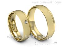 Obrączki ślubne z brylantem złote obrączki złoto 14k - S62150357zms- 3