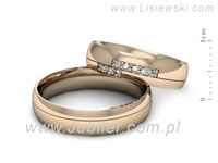Obrączki ślubne z diamentami złote obrączki różowe złoto 585 - s62160n19c- 2