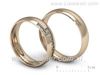 Obrączki ślubne z diamentami złote obrączki różowe złoto 585 - s62160n19c- 3