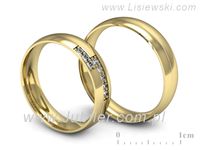 Obrączki ślubne złote obrączki z diamentami złote żółte 585 - s62160n19z- 3
