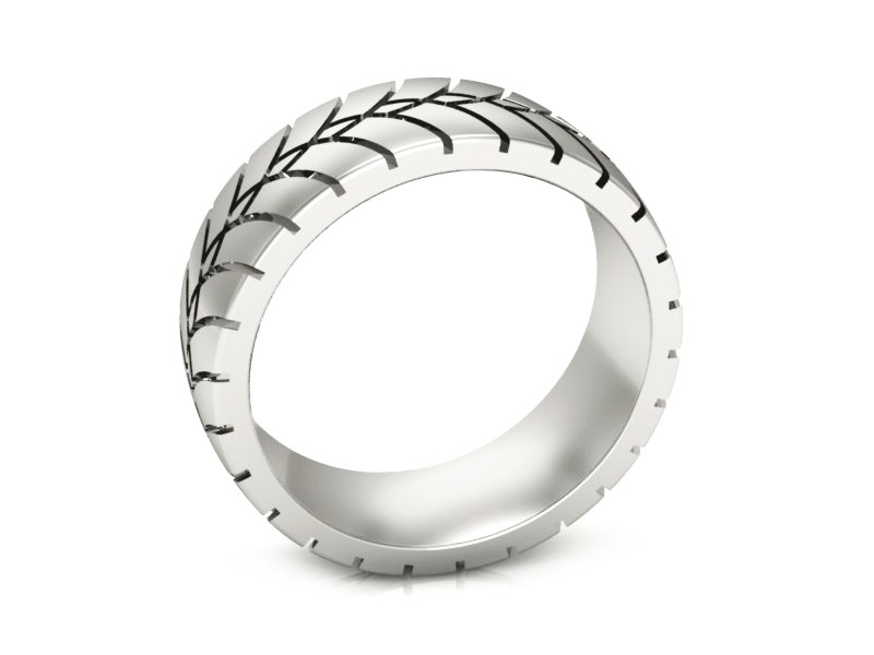 Obrączka białe złoto polerowana soczewkowa - S75210T92b — zdjęcie 3