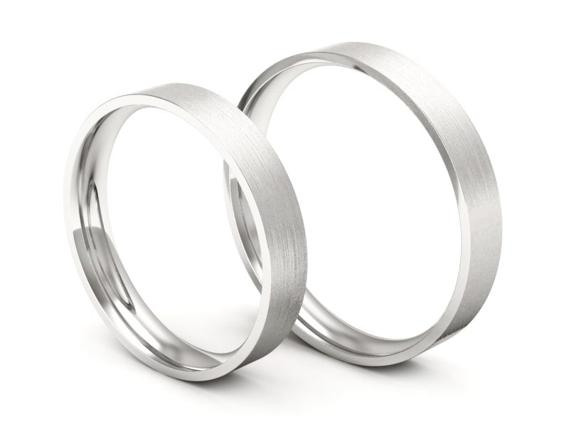 Obrączki ślubne białe złoto obrączki klasyczne 585 - s7bmp — zdjęcie 3