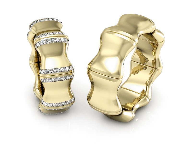 Obrączki z brylantami złote żółte złoto 14k - S81330T95z — zdjęcie 3