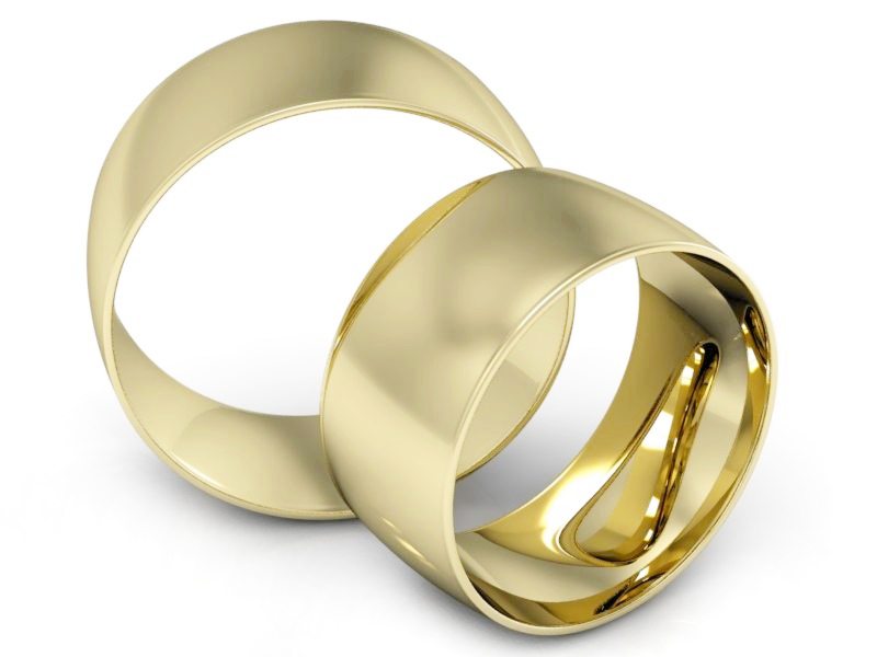 Obrączki żółte złoto obrączki klasyczne 585 - S90110T125z — zdjęcie 3