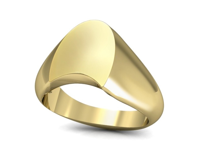 Sygnet męski złoty sygnet herbowy grawerowany - sg14