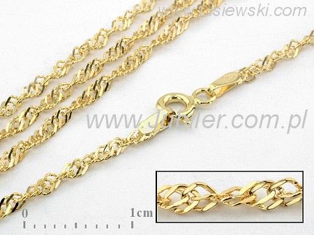 Złoty Łańcuszek żółte złoto próby 585 - singapurmagic027450