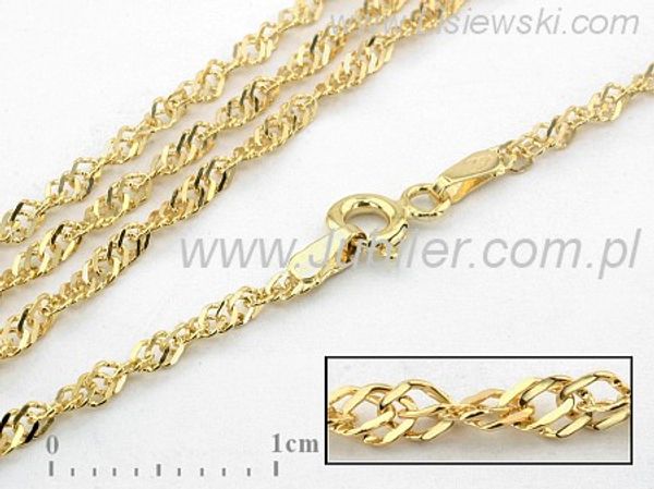 Złoty Łańcuszek żółte złoto próby 585 - singapurmagic027450- 1