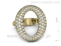 Złoty Pierścionek z brylantami złoto próby 585 żółte złoto - w00018z- 2