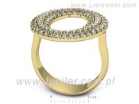Złoty Pierścionek z brylantami złoto próby 585 żółte złoto - w00018z- 3