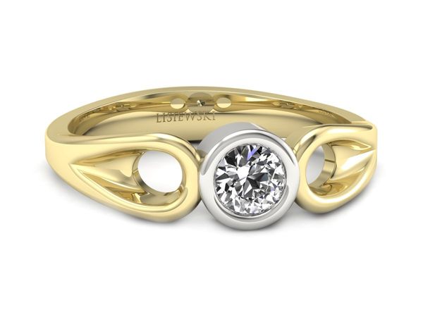 Pierścionek zaręczynowy z diamentem złoto 585 - w00019zb