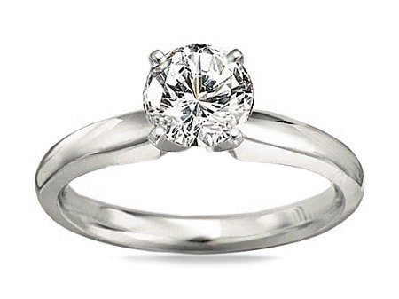 Złoty Pierścionek z brylantem białe złoto - w0006br_VS_G_95 — zdjęcie 2