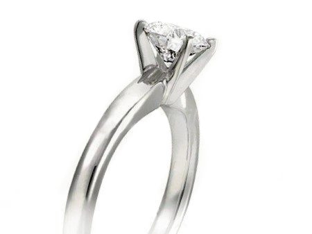 Złoty Pierścionek z brylantem białe złoto - w0006br_VS_G_95 — zdjęcie 3