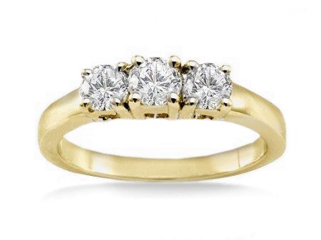 Złoty Pierścionek z brylantami żółte złoto - w0008br_VS_H — zdjęcie 2