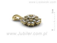 Złota zawieszka Wisiorek z brylantami żółte złoto proba 585 - w1191z- 2