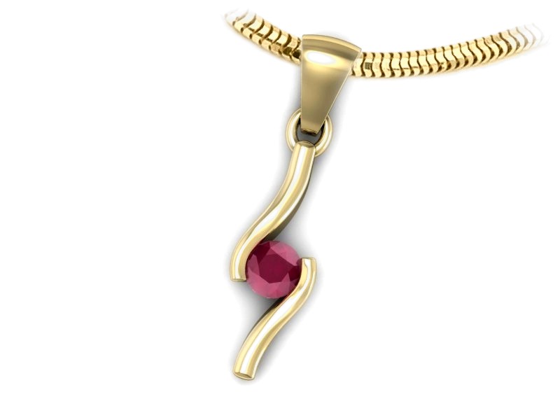 Zawieszka z rubinem - twój codzienny luksus - w1280zr — zdjęcie 3